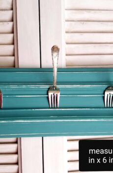 Unique Mug/Towel Holder - Crafted from Repurposed Forks & Solid Wood | Crafted in the USA!