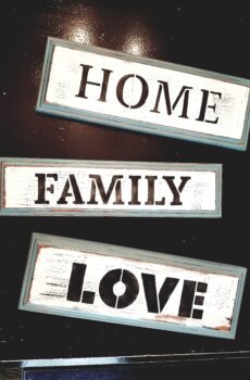 Sale! "Home, Love, Family" Solid Wood Teal & White Wall Hanging Signs (3 Options) | Made in the USA!