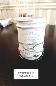 Mason Jar Candle Holder with Chicken Wire