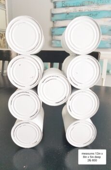 Large Distressed Tin Can Letter "H"
