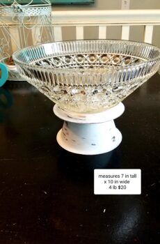 Elegant Glass Bowl on Pedestal – Perfect for Food or Candles | Crafted in the USA!
