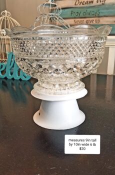 Elegant Glass Bowl on Pedestal – Perfect for Food or Candles | Crafted in the USA!