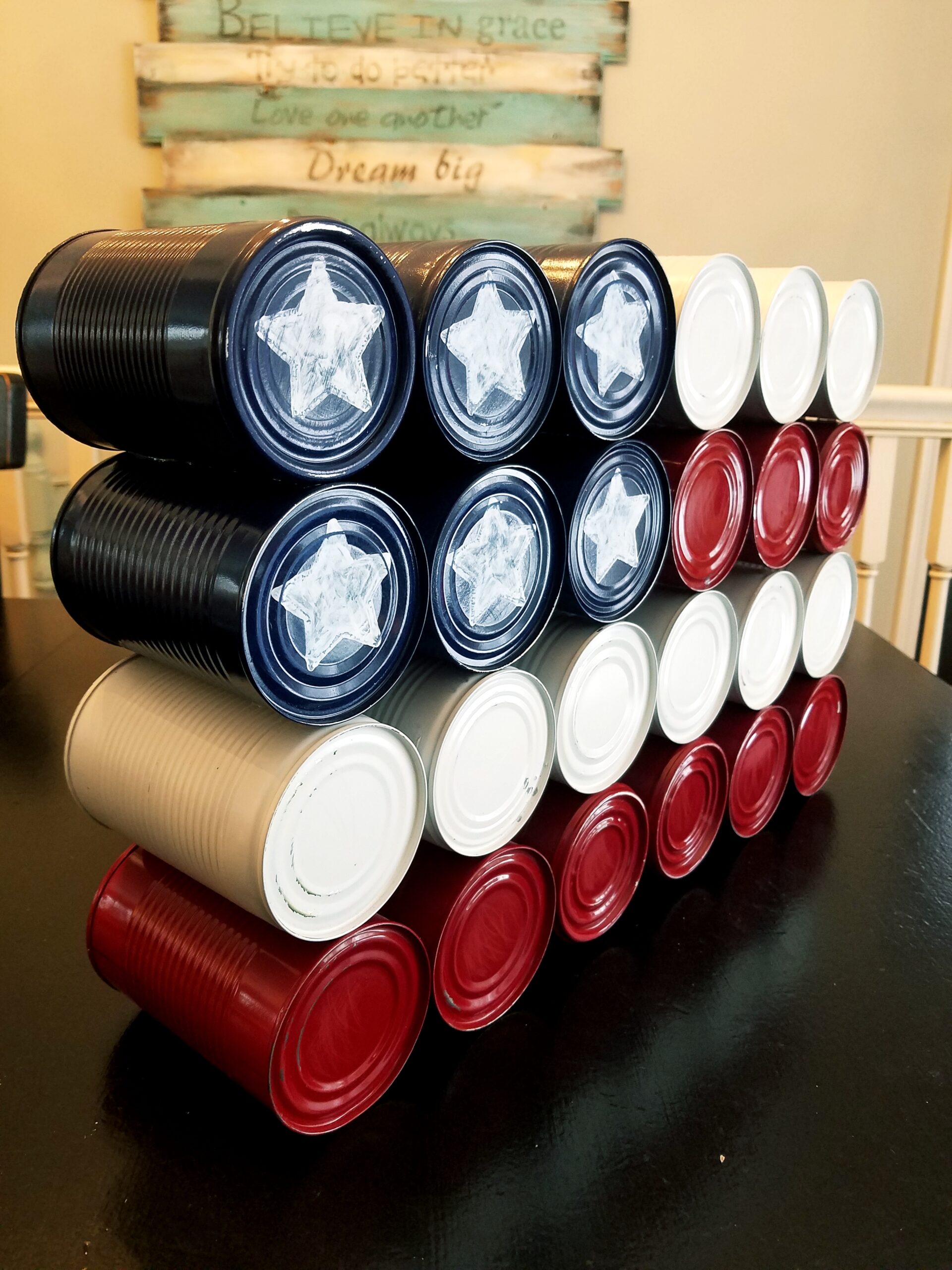 American Flag Made from Tin Cans – Unique & Patriotic! - Image 3