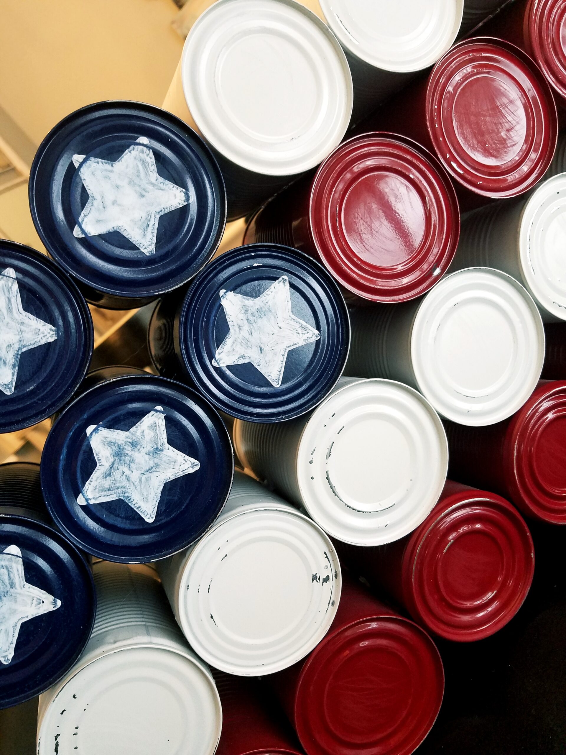 American Flag Made from Tin Cans – Unique & Patriotic! - Image 4
