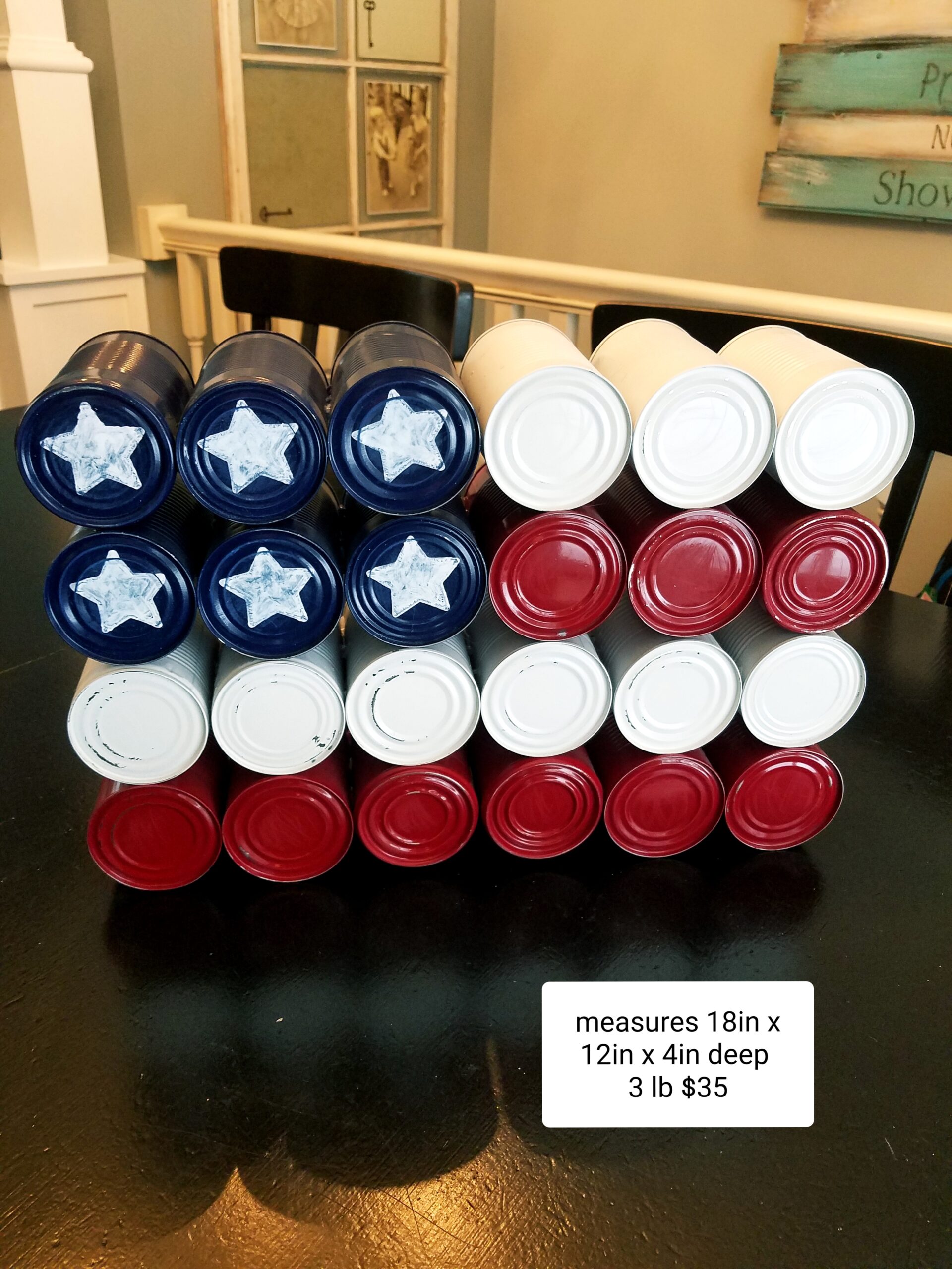 American Flag Made from Tin Cans – Unique & Patriotic!