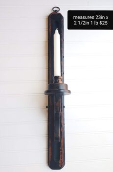 Black & Distressed Candle Sconce – Farmhouse Style