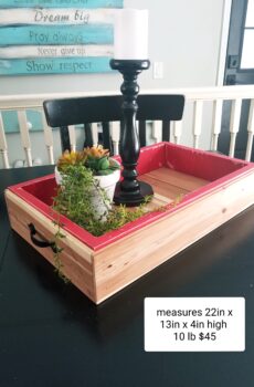Cedar-Lined Serving Tray with Handles – Made from a Vintage Drawer