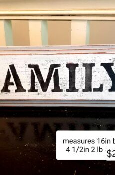 Sale! "Love & Family" Solid Wood Gray & White Wall Hanging Signs (2 Options) Made in the USA!