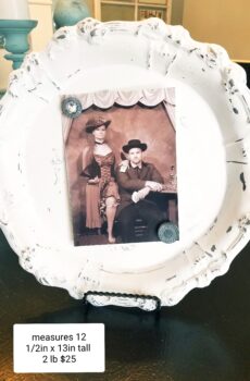 Upcycled Platter 5x7 or 4x6 Magnetic Picture Holder