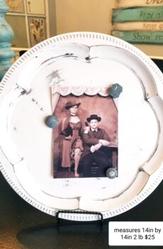 Upcycled Platter 5x6 or 4x6 Magnetic Picture Holder