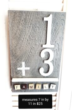 Equation Family Plaque – Wood Wall Hanging