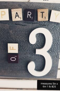 "Party of 3" Solid Wood Family Plaque