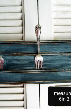 Unique Mug/Towel Holder - Crafted from Repurposed Forks & Solid Wood | Crafted in the USA!