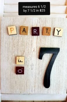 "Party of 7" Solid Wood Family Plaque
