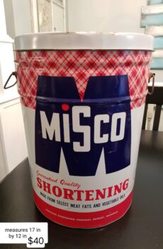 Vintage Misco Shortening Can – A Collector’s Gem!