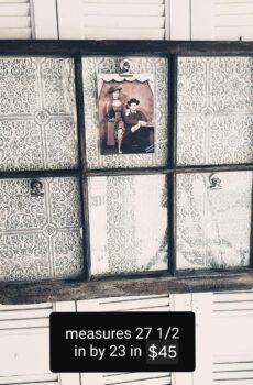 Antique Window 5x7 or 4x6 Picture Frame – Punched Tin Charm!