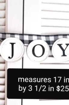 "JOY" Christmas Banner Black & White or Brown (2 Options)