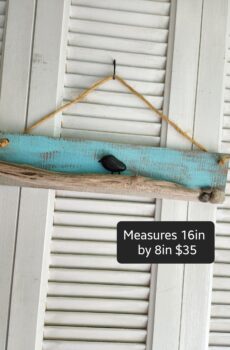 Driftwood & Rock Bird Painting – A Coastal Masterpiece