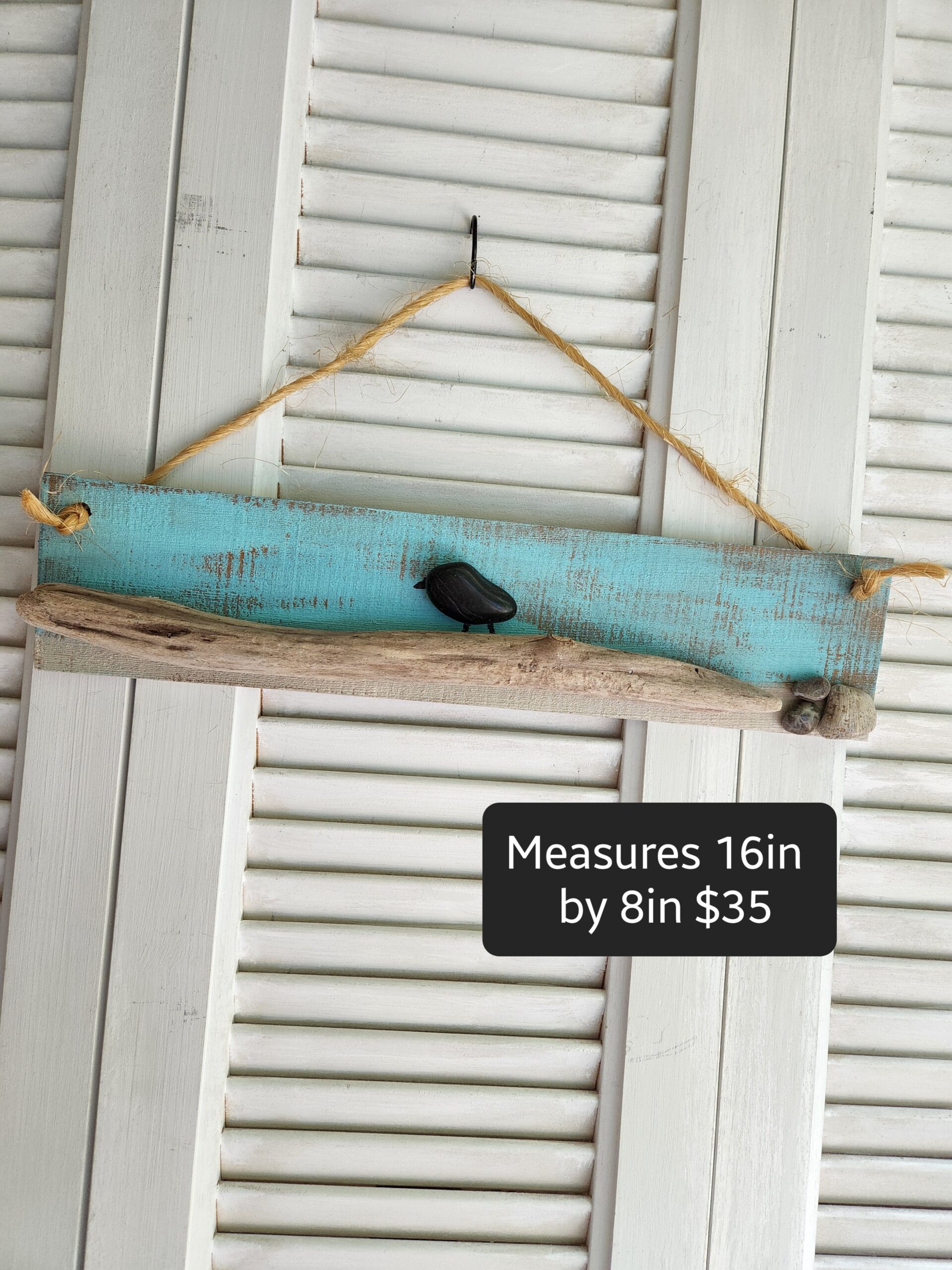 Driftwood & Rock Bird Painting – A Coastal Masterpiece