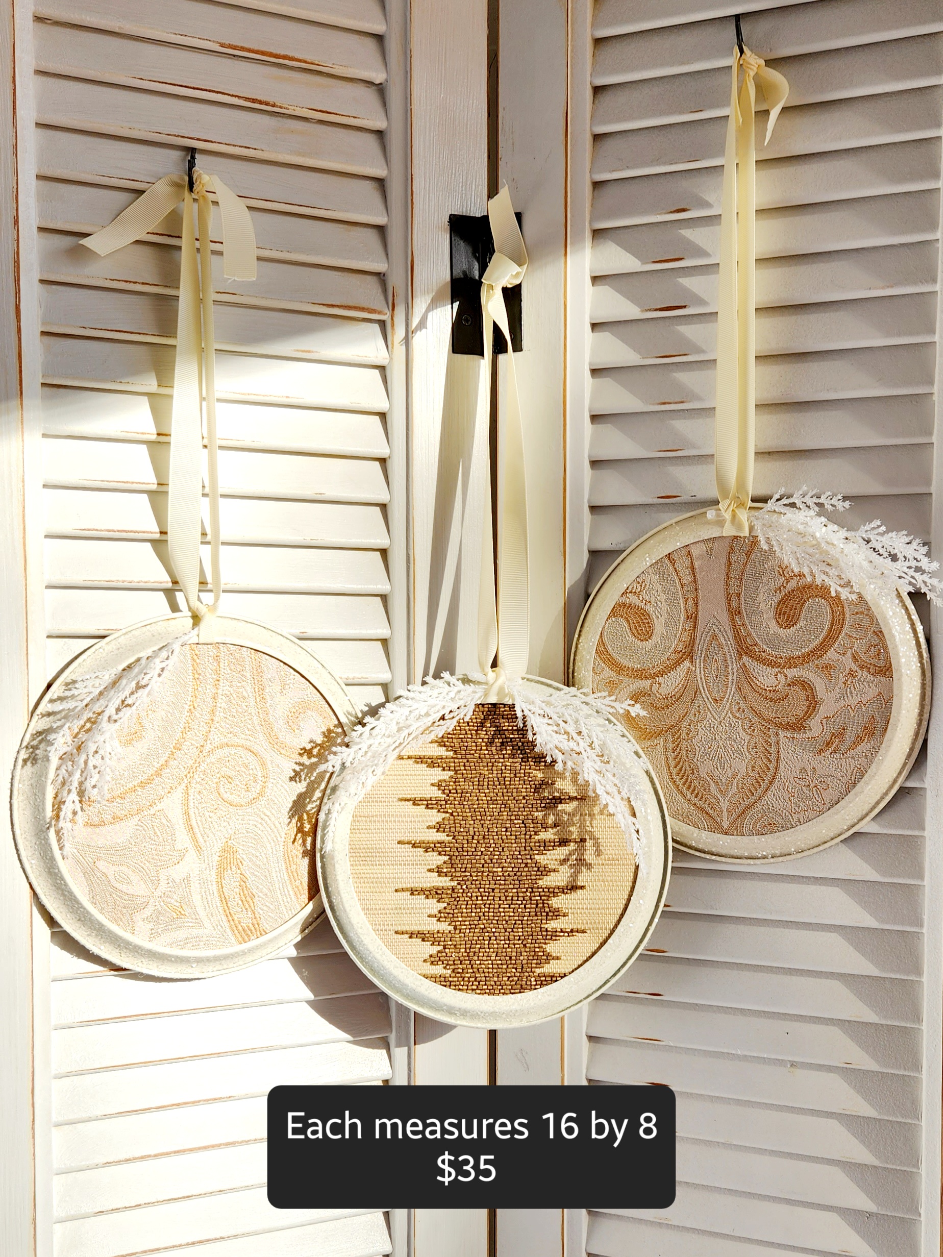 Set of 3 Beautiful Large Hanging Ornaments