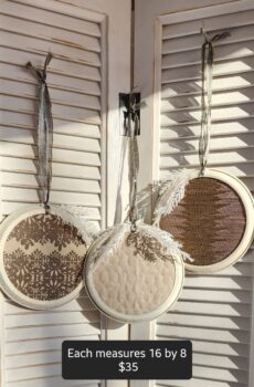 Set of 3 Beautiful Hanging Large Ornaments