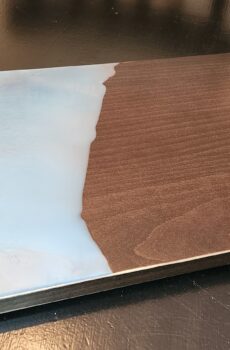 Serving Tray with Blue Resin Overlay – Looks Like Water!
