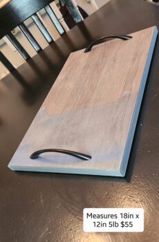 Serving Tray with Blue Resin Overlay – Looks Like Water!