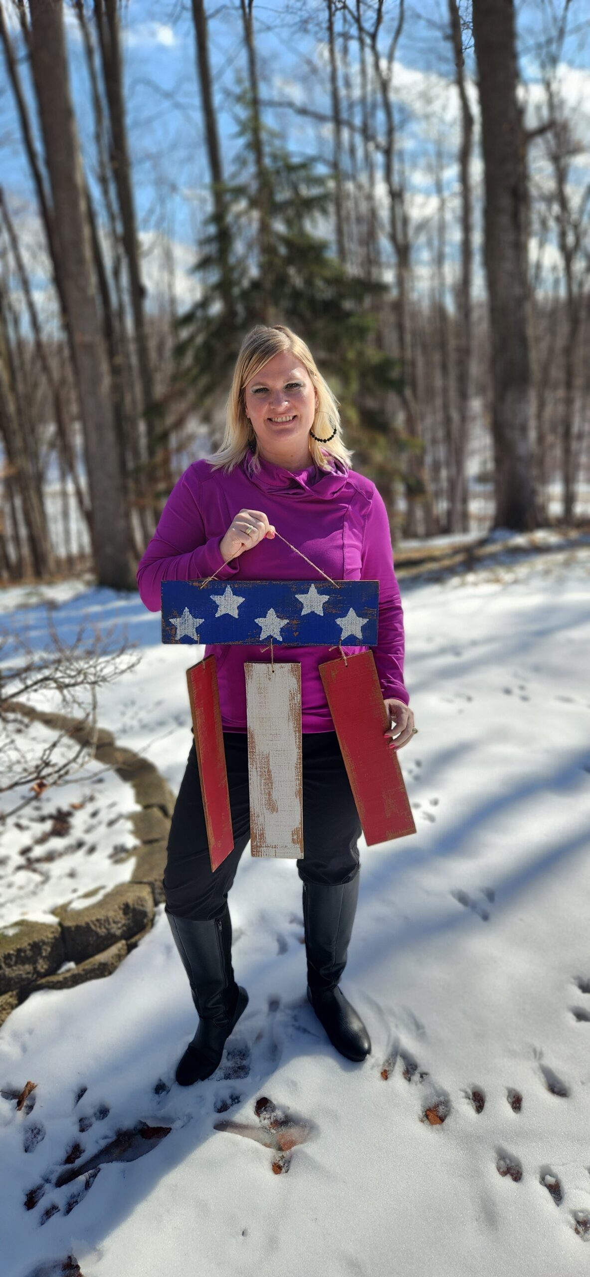 Cedar Wood American Flag – Handcrafted with Pride! - Image 5