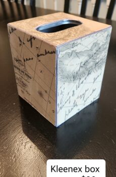 Unique Tissue Cube Box Cover – Maps & Metal! | Crafted in the USA