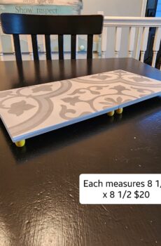 Handcrafted Tile Trivet/Pedestal with Wooden Feet | Crafted in the USA