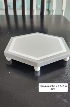 Handcrafted Tile Trivet/Pedestal with Wooden Feet | Crafted in the USA