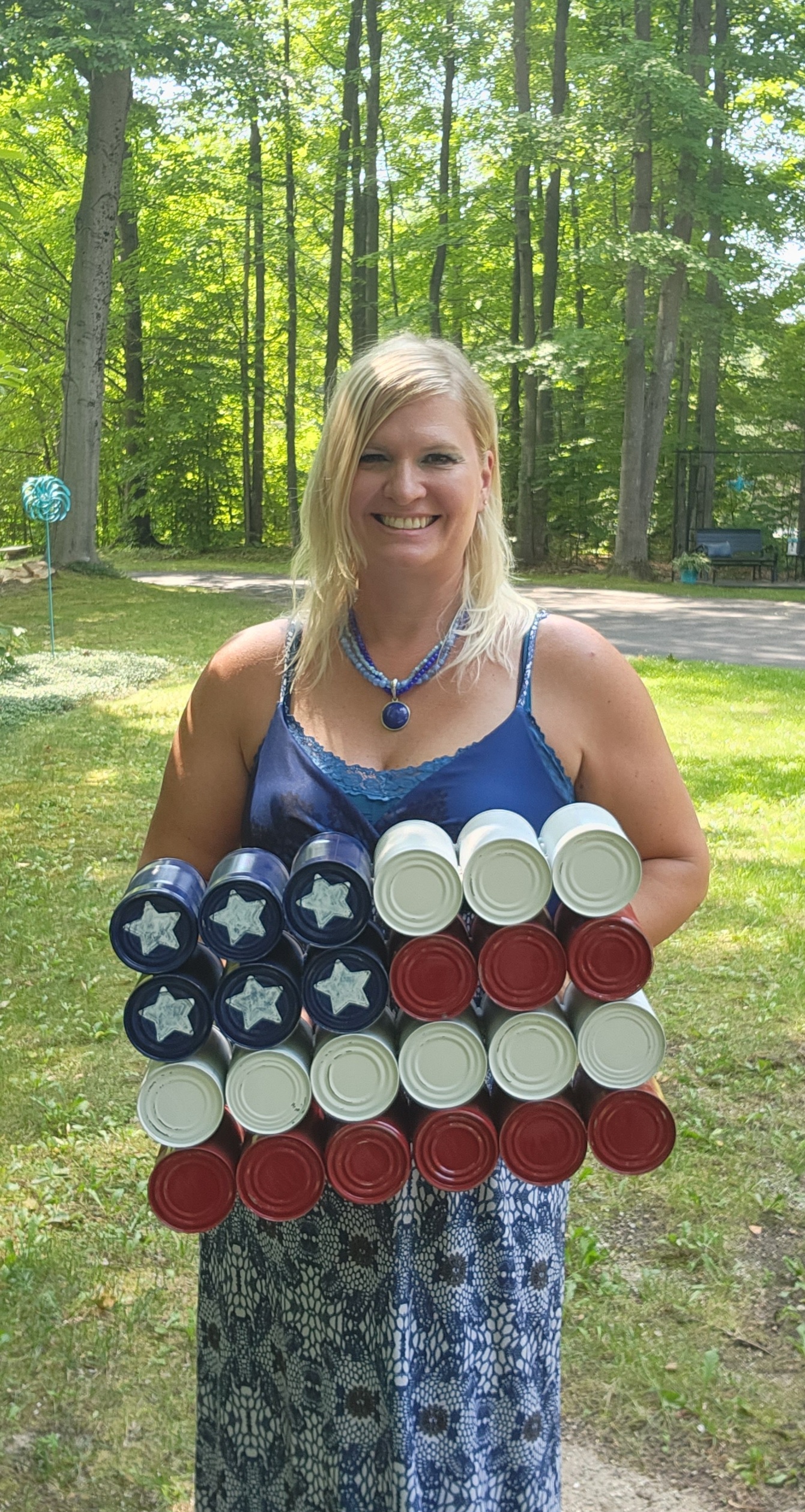 American Flag Made from Tin Cans – Unique & Patriotic! - Image 2