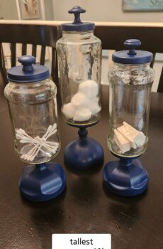 Blue storage glass jars/Candy jars | Crafted in the USA