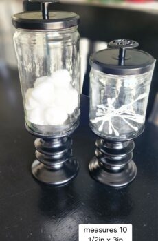 Decorative Storage Jar Set – Black Bathroom Canister Set | Crafted in the USA