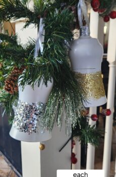 Unique Glass Bell Christmas Décor – Made from Recycled Candle Sconces