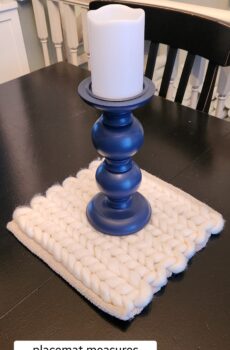 Cream Decorative Placemat – 12" x 12" Table Centerpiece Mat