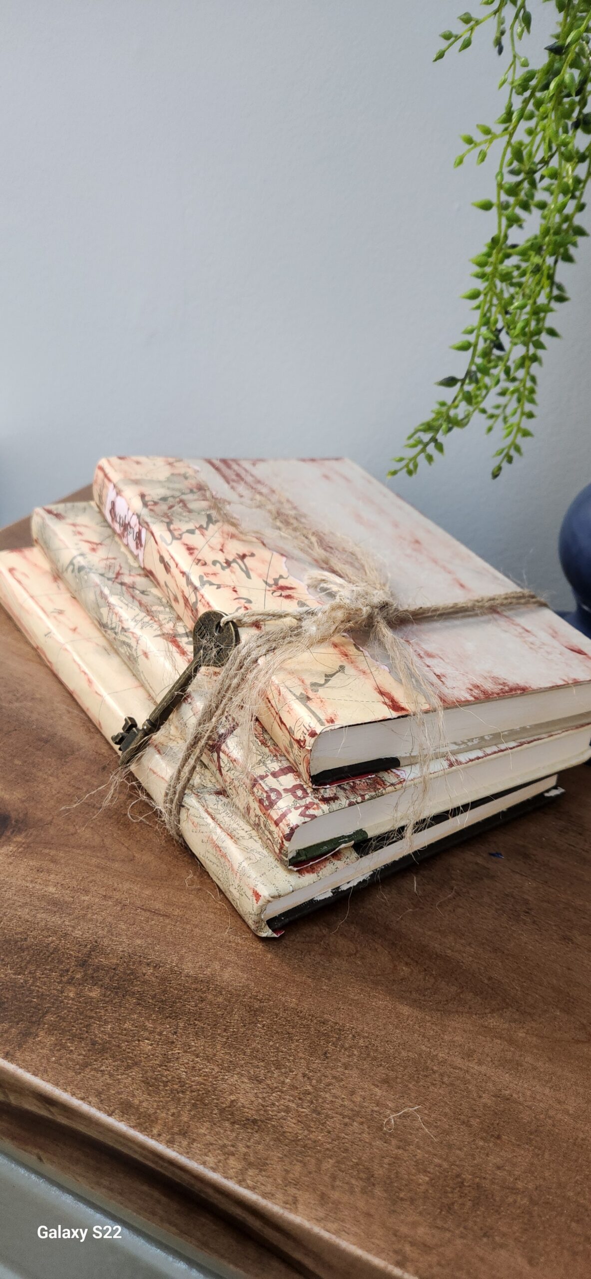 Decorative Stacked Books with Nautical Map Charm – Perfect for Coastal Decor! - Image 2