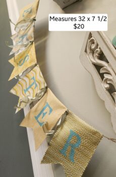 "Easter" Fabric Banner – Whimsical & Charming!