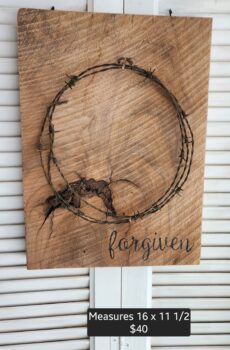 Crown of Thorns Plaque That Says Forgiven – A Powerful Easter Statement