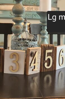 Solid Wood Table Numbers (0-9) – Rustic Look