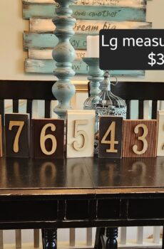 Solid Wood Table Numbers (0-9) – Rustic Look