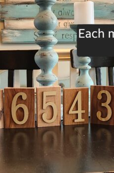 Solid Wood Table Numbers (0-9) – Rustic Look