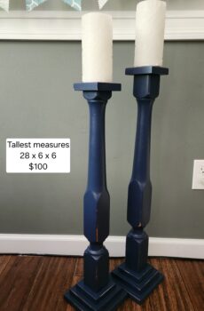 Floor Candle Stands Made from Solid Wood Table Legs