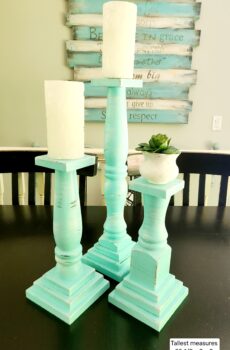 Candle Stands Made from Solid Wood Table Legs