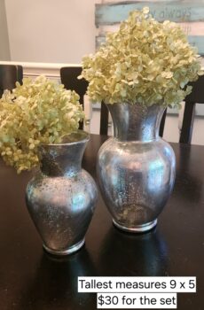 Stunning Mercury Looking Glass Vase Set – Elegant & Timeless