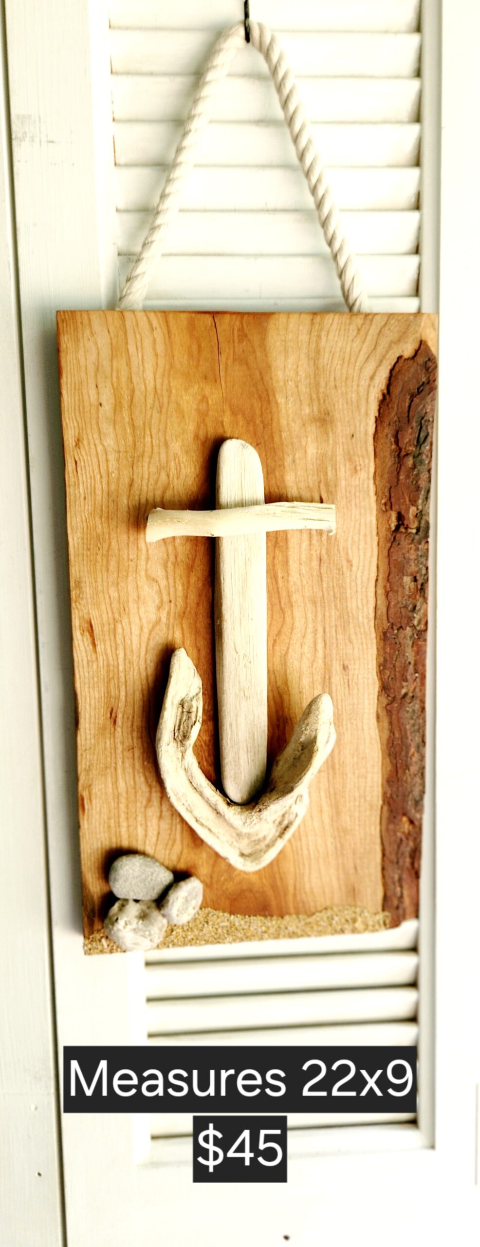 Driftwood Anchor – Coastal Nautical Decor