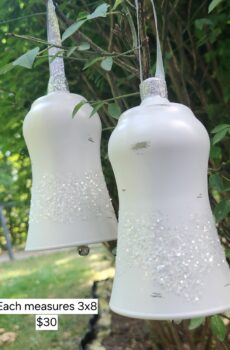 Unique Glass Bell Christmas Décor – Made from Recycled Candle Sconces