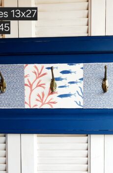 Nautical-Themed Solid Wood Garment Rack