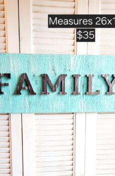 "Family" Wall Hanging Sign – A Beautiful Touch for Your Home!