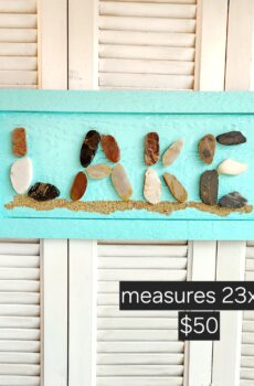 "LAKE" Wall Hanging – Coastal Vibes in Cut Rocks!